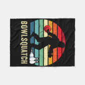 Bigfoot Bowling Cadeau Sasquatch Cadeaus Bowler By Fleece Deken (Voorkant (Horizontaal))
