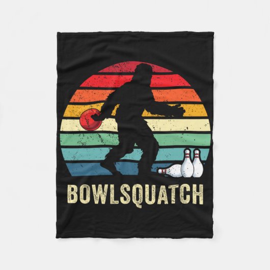 Bigfoot Bowling Cadeau Sasquatch Cadeaus Bowler By Fleece Deken (Voorkant)