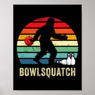 Bigfoot Bowling Cadeau Sasquatch Cadeaus Bowler By Poster