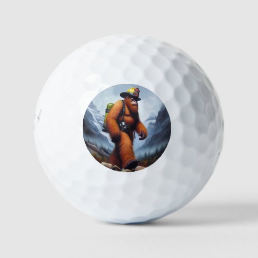 Bigfoot Brandweerman Golfballen (Voorkant)