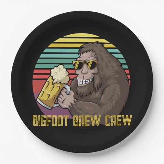 Bigfoot Brew Crew Paper Borden Papieren Bordje (Voorkant)