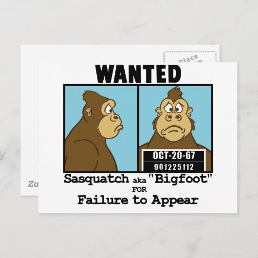 Bigfoot Briefkaart (Voorkant / Achterkant)