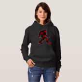 Bigfoot Buffalo Plaid Kerstmis Hoodie (Voorkant volledig)
