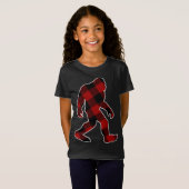 Bigfoot Buffalo Plaid Kerstmis T-shirt (Voorkant volledig)
