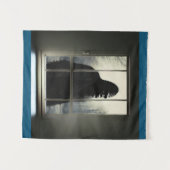 Bigfoot buiten mijn raam! wandkleed (Voorkant (horizontaal))