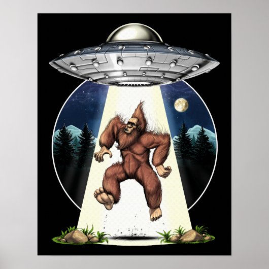 Bigfoot buitenaardse ontvoering poster (Voorkant)