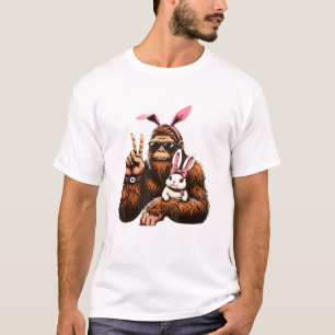 Bigfoot Bunny Grappig Pasen Sasquatch T-shirt