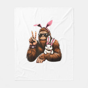 Bigfoot Bunny Grappig Pasen Sasquatch T-shirt Fleece Deken