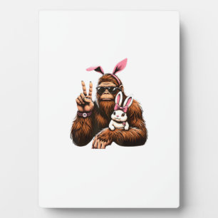 Bigfoot Bunny Grappig Pasen Sasquatch T-shirt Fotoplaat