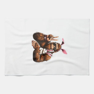 Bigfoot Bunny Grappige Pasen Sasquatch T-shirt Theedoek