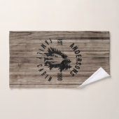 Bigfoot Cabin rustieke houten familie aangepaste n Bad Handdoek (Handdoek)
