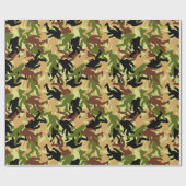 Bigfoot Camouflage Patroon Verjaardagsfeest Cadeaupapier (Vlak)