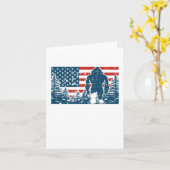 Bigfoot Camping America 4 juli Gift Kaart (Gele Bloem)
