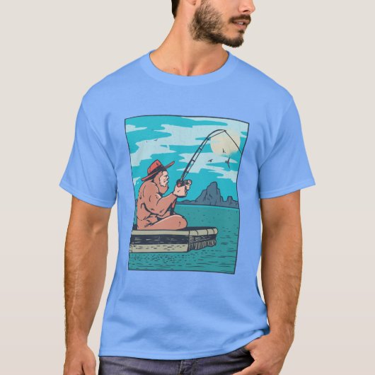 Bigfoot Camping Bonfire T-shirt (Voorkant)