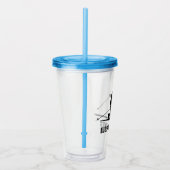 Bigfoot Cares Telemark Skiing Acryl Drinkbeker (Rechts)