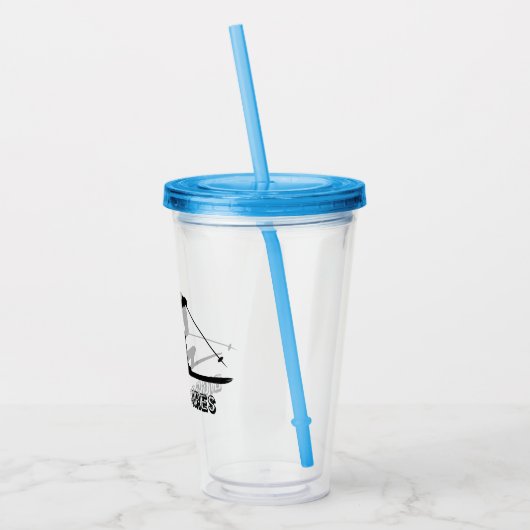 Bigfoot Cares Telemark Skiing Acryl Drinkbeker (Links)