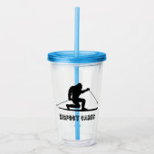 Bigfoot Cares Telemark Skiing Acryl Drinkbeker (Voorkant)