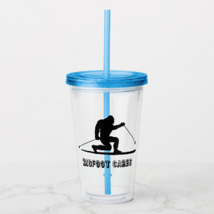 Bigfoot Cares Telemark Skiing Acryl Drinkbeker