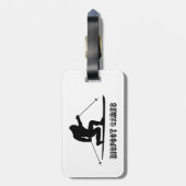 Bigfoot Cares Telemark Skiing Bagagelabel (Achterkant verticaal)