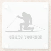 Bigfoot Cares Telemark Skiing Glazen Onderzetter (Achterkant)