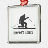Bigfoot Cares Telemark Skiing Metalen Ornament (Links)