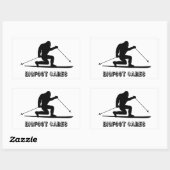 Bigfoot Cares Telemark Skiing Rechthoekige Sticker (Vel)