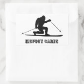 Bigfoot Cares Telemark Skiing Rechthoekige Sticker (Tas)