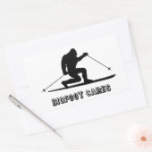 Bigfoot Cares Telemark Skiing Rechthoekige Sticker (Envelop)