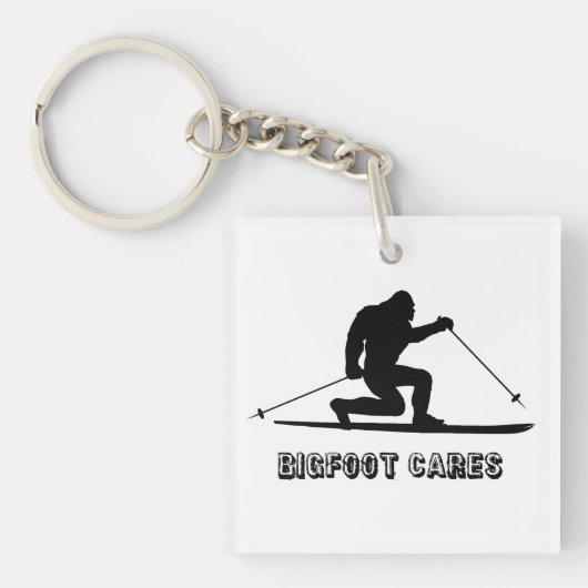 Bigfoot Cares Telemark Skiing Sleutelhanger (voorkant)