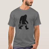 Bigfoot Carrier Chainzaag Lumberjack Sasquatch Log T-shirt (Voorkant)
