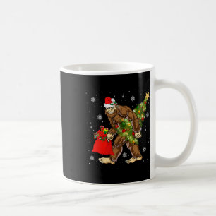 Bigfoot Carrier met kerstboom Sasquatch Believer Koffiemok