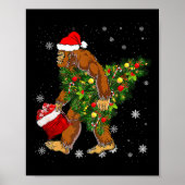 Bigfoot Carrier met kerstboom Sasquatch Believer Poster (Voorkant)