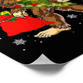 Bigfoot Carrier met kerstboom Sasquatch Believer Poster (Hoek)