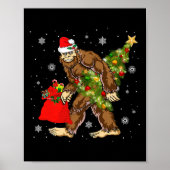 Bigfoot Carrier met kerstboom Sasquatch Believer Poster (Voorkant)