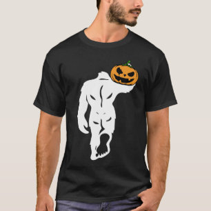 Bigfoot Carrier Pumpkin Funny Halloween Costume T-shirt