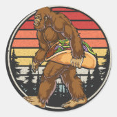 Bigfoot Carrier Taco Ronde Sticker (Voorkant)