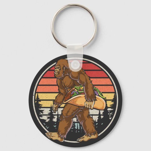 Bigfoot Carrying Taco Basic Button Sleutelhanger (Voorkant)