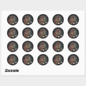 Bigfoot Champion Xmas Ronde Sticker (Vel)