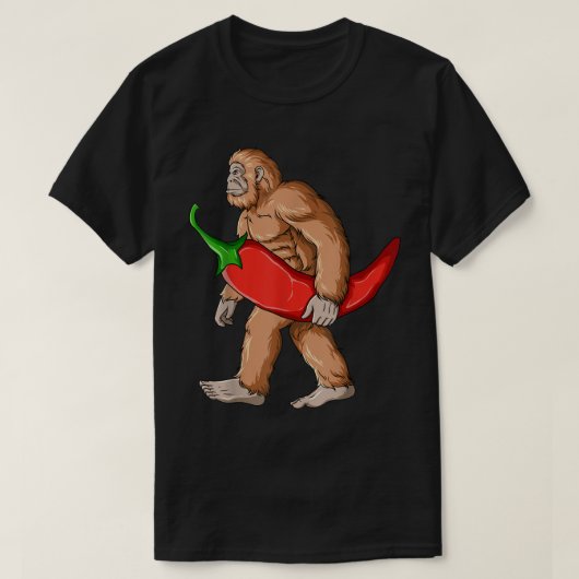Bigfoot Chili Pepper Sasquatch Mexican Jalapeno T-shirt (Design voorkant)