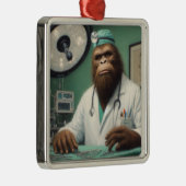 Bigfoot Chirurg Metalen Ornament (Rechts)