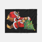 Bigfoot Christmas Tree Lights Boys Men Sasquatch L Fleece Deken (Voorkant (Horizontaal))