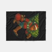 Bigfoot Christmas Tree Lights Xmas Sasquatch Boys Fleece Deken (Voorkant (Horizontaal))