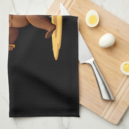 Bigfoot Christmas Tree Santa Hat (1) Theedoek (Quarter Fold)