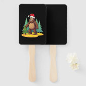 Bigfoot Christmas Tree Santa Hat (2) Handwaaier (Voorkant en achterkant)