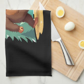 Bigfoot Christmas Tree Santa Hat (2) Theedoek (Quarter Fold)