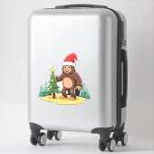 Bigfoot Christmas Tree Santa Hat (3) Sticker (Koffer)