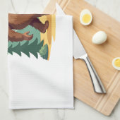 Bigfoot Christmas Tree Santa Hat (3) Theedoek (Quarter Fold)