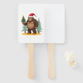 Bigfoot Christmas Tree Santa Hat (4) Handwaaier (Voorkant en achterkant)