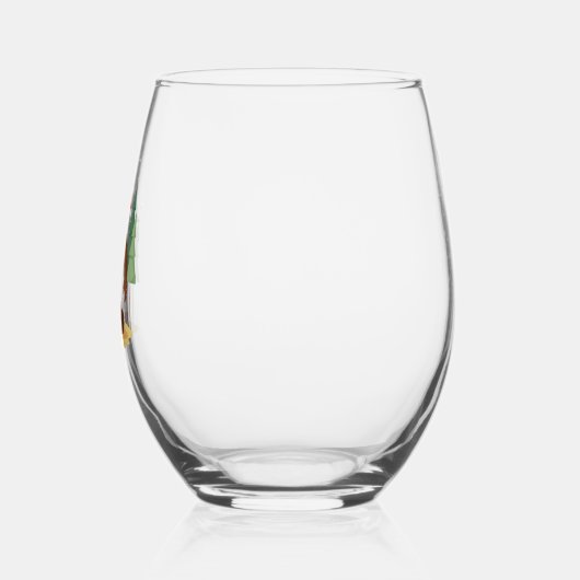 Bigfoot Christmas Tree Santa Hat (4) Wijnglas Zonder Voet (Links)