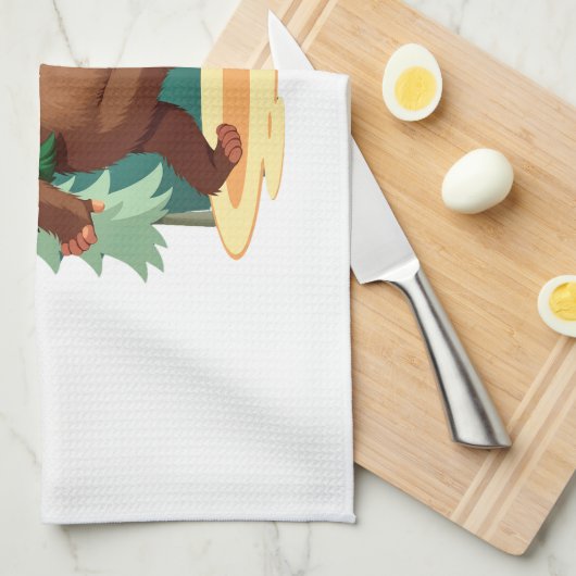 Bigfoot Christmas Tree Santa Hat (5) Theedoek (Quarter Fold)